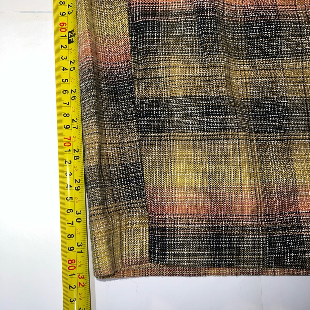 NWT 108$ Free People Plaid Wide Leg Moss Combo Cargo Pants 6 - Picture 10 of 14